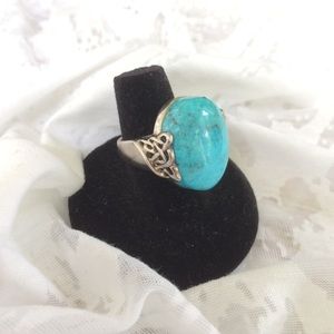 Sterling Silver Turquoise Ring. Size 7